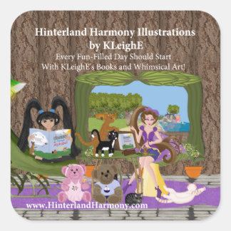 Hinterland Harmonie Quadratischer Aufkleber