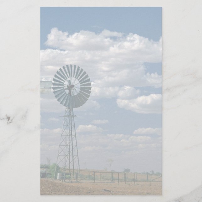 Hinterlandwindmühle, Südaustralien Briefpapier (Vorderseite)