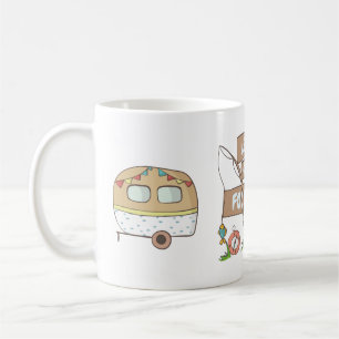 Hinterlasse Nur Fußspuren Schild Camping Wandern Kaffeetasse