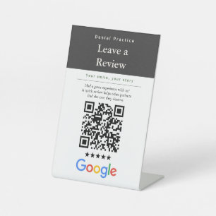 Hinterlassen Sie einen Bewertungs-QR-Code-Schild G Sockelschild