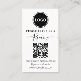 Hinterlassen Sie uns eine Bewertung | QR-Code Mode Visitenkarte