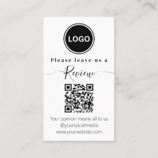 Hinterlassen Sie uns eine Bewertung | QR-Code Mode Visitenkarte