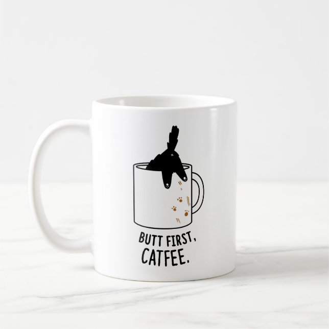 Hintern First, Cat-fee-Cat-Tasse Kaffeetasse (Links)
