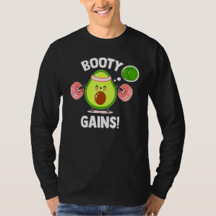 Hintern gewinnt Gym Avocado Weichteilplätze T-Shirt