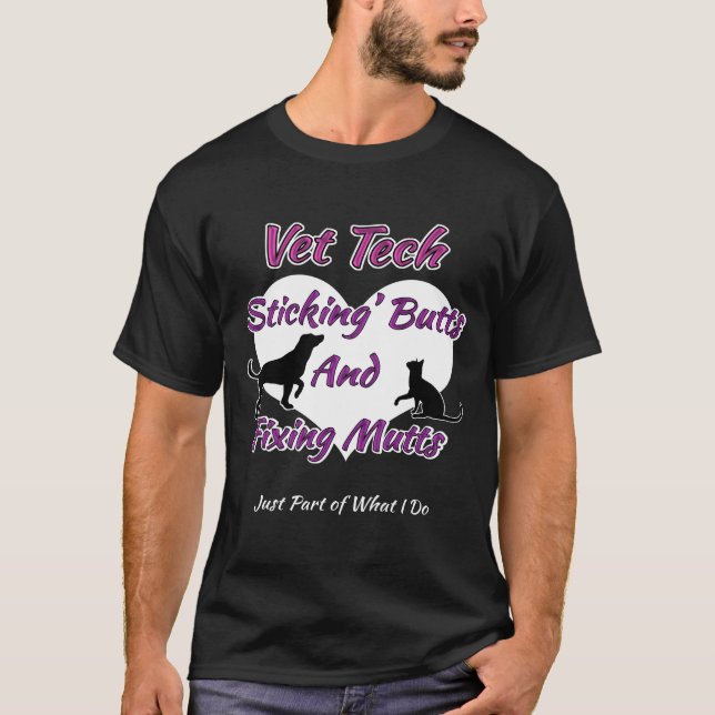Hintern haftend und Köter reparierend - T-Shirt (Vorderseite)