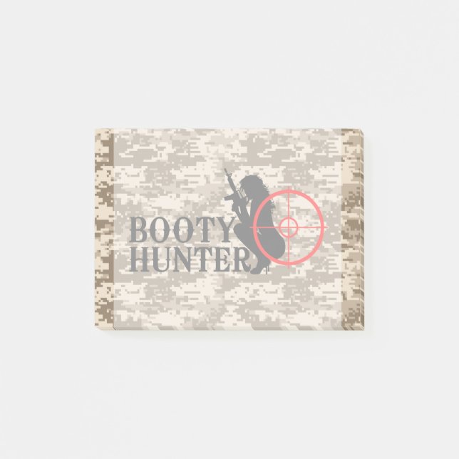 Hintern Hunter auf der Camouflage der Wüste Post-it Klebezettel (Vorderseite)
