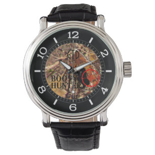 Hintern Jäger auf Fall-Camouflage-Dial Armbanduhr