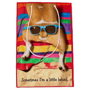 Hintern mit Sonnenbrille Mittlere Geschenktüte