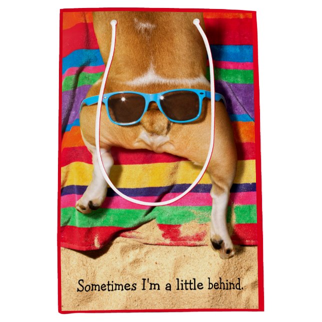 Hintern mit Sonnenbrille Mittlere Geschenktüte (Vorderseite)