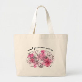 Hintern (rosa Blume) Jumbo Stoffbeutel