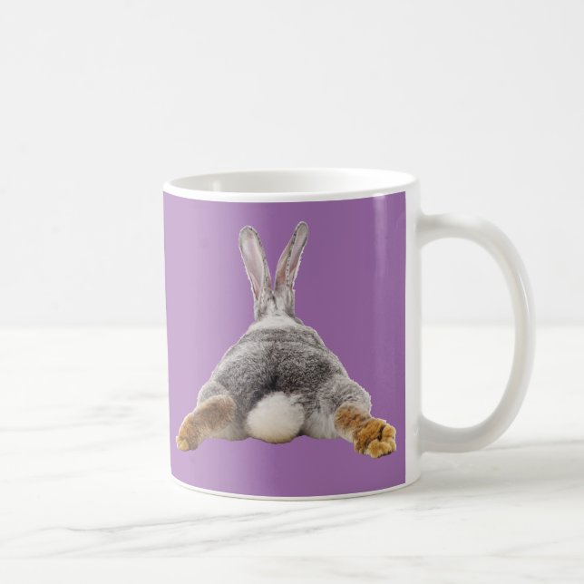 Hintern Schwanz Niedlich Ostern Lila Tasse (Rechts)