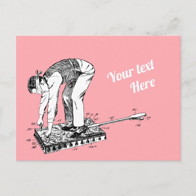 Hintern Spanmaschine Patentkarte Postkarte (Vorderseite)