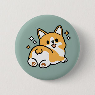 Hintern zuerst, Let's Nickerchen - Niedlicher Corg Button