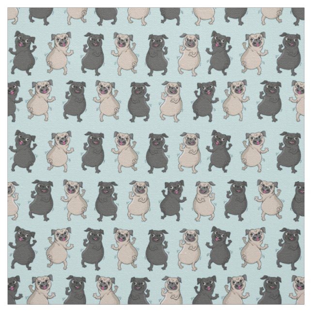 Hinterteil-Schüttel-ApparatMops-Welpen-Fehlschlag Stoff (Muster)