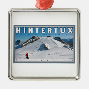 Hintertux - die Gefrorene Wand Silbernes Ornament