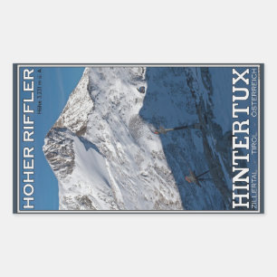 Hintertux - Hoher Riffler Rechteckiger Aufkleber