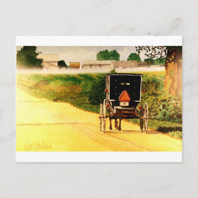 Hinunter die Straße Postkarte (Vorderseite)