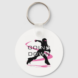 Hinuntergehen rosa Fänger-Softball Schlüsselanhänger
