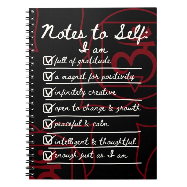 Hinweis an sich: Root Chakra Affirmation Journal Notizblock (Vorderseite)
