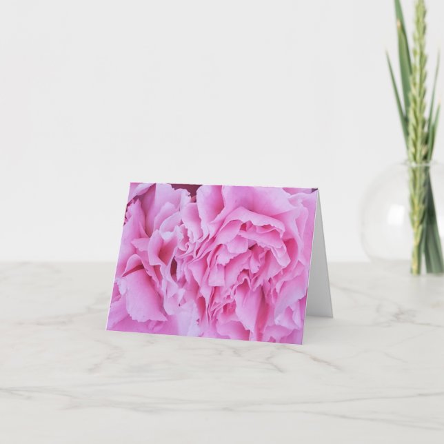 Hinweis auf rosafarbene Blume Karte (Vorderseite)