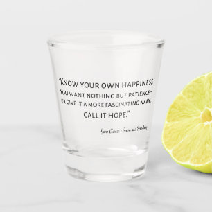 Hinweis auf Sinn und Sensibilität I Schnapsglas