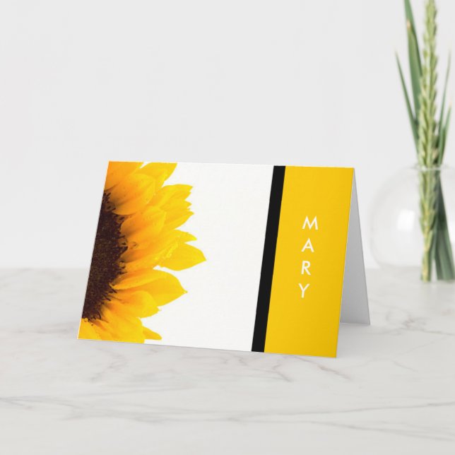 Hinweis auf Sonnenblumen Karte (Vorderseite)