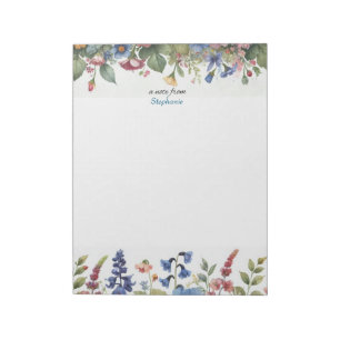 Hinweis aus dem Personalisierten, floralen Editor Notizblock
