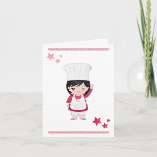 Hinweis Card Koch Frau Karte