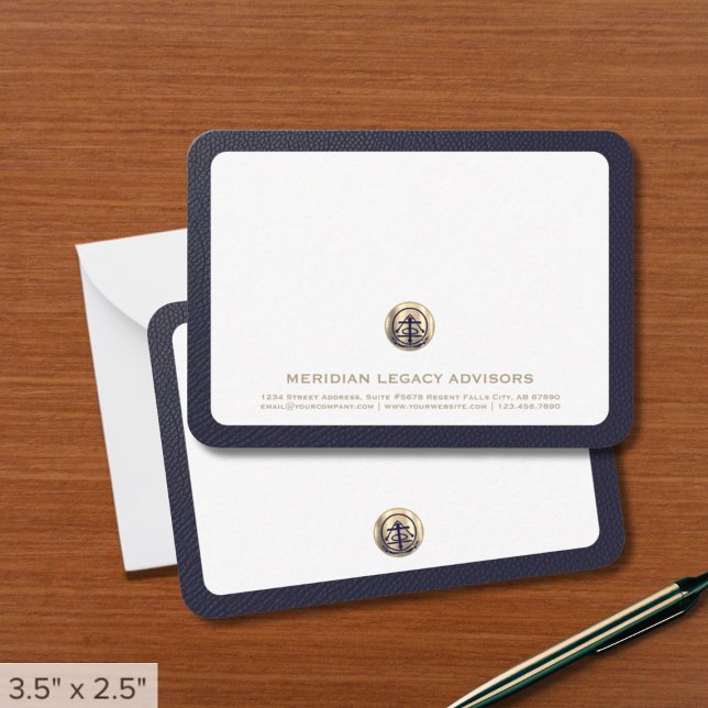 Hinweis für das berufliche Gold-Logo Mitteilungskarte (Professional Gold Logo Note Cards
)
