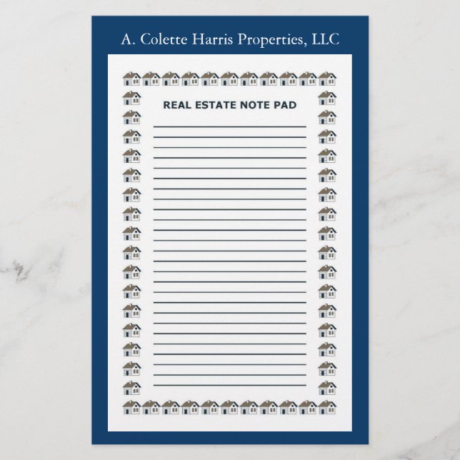 Hinweis für das echte Anwesen - Design 1 Briefpapier (Vorderseite)