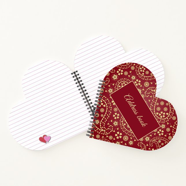 Hinweis für das Set Wedding Address Keeper Burgund Notizbuch (Innenseite)