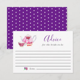 Hinweis für die Bride-to-be Lila Tea Party Bridal