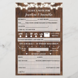 Hinweis für die Hochzeitskarte für einen Western v Flyer