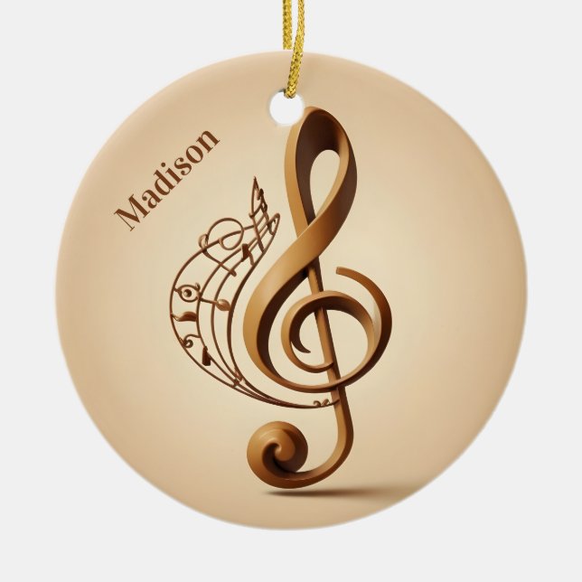 Hinweis für individuelle Name- und Textmusik Keramik Ornament (Vorne)