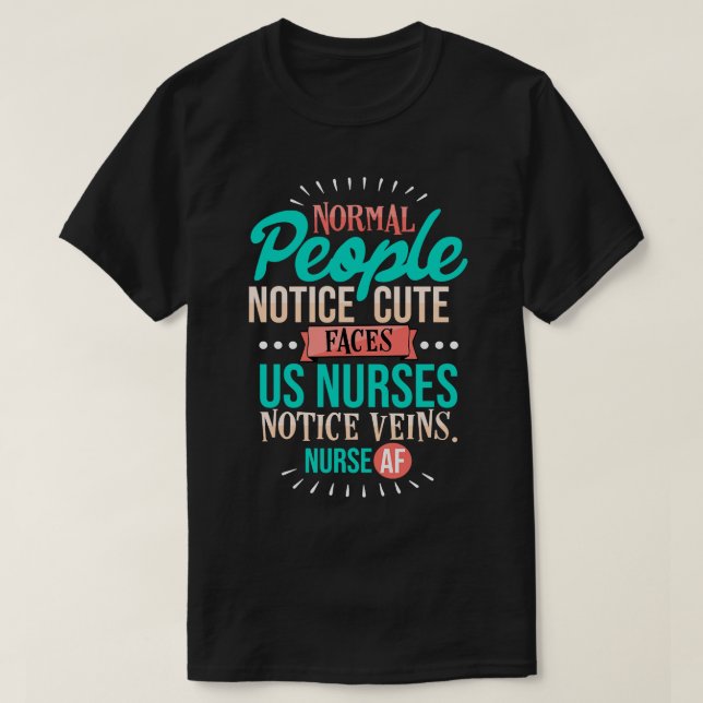 Hinweis für Krankenpfleger T-Shirt (Design vorne)
