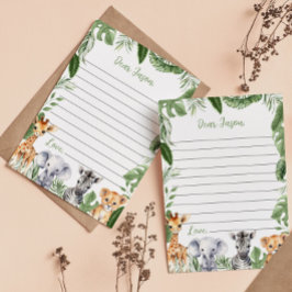 Hinweis-Karte für Safari Animals Time Kapsel Dankeskarte