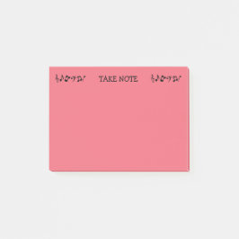Hinweis Rote Musiknoten Post-it Klebezettel