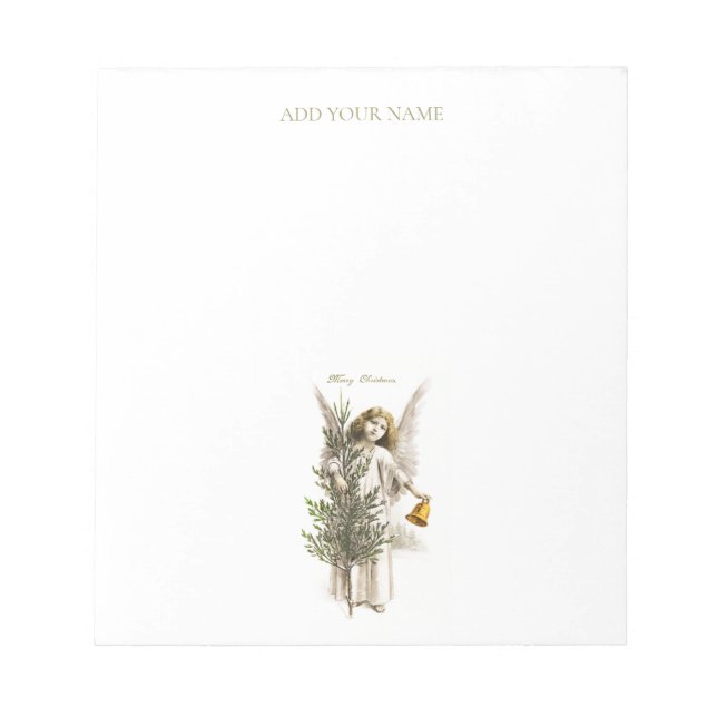 HINWEIS: VINTAGE CHRISTMAS ANGEL NOTIZBLOCK (Vorderseite)