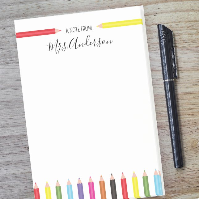 Hinweis von den Regenbogenpflegern der Lehrerin Post-it Klebezettel (Rainbow Note from the Teacher Appreciation Gift)