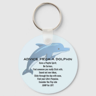 Hinweis von einem Dolphin Button Schlüsselanhänger