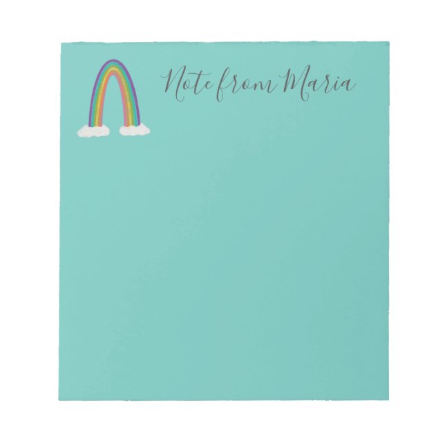 Hinweis Von: Personalisiert blaues Notepad Notizblock (Vorderseite)