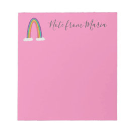 Hinweis Von - Personalisiert rosa Notepad Notizblock