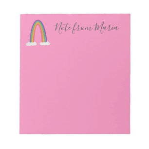 Hinweis Von - Personalisiert rosa Notepad Notizblock