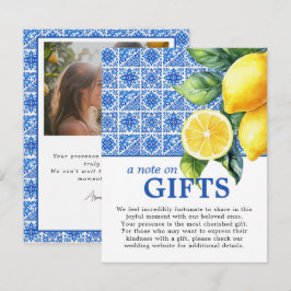 🌈 Hinweis zu Geschenken Azul & Limone Romance Begleitkarte