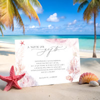 Hinweis zu Geschenken Unterwasser Hochzeit wünsche