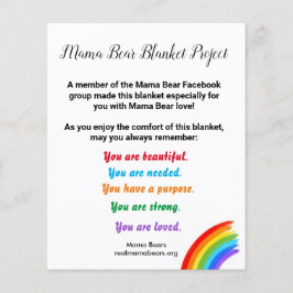 Hinweis zum Projekt Mama Bear Blanket