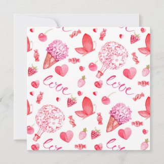 Hinweis zur Liebe Square-Notecard für handgeschrie Karte