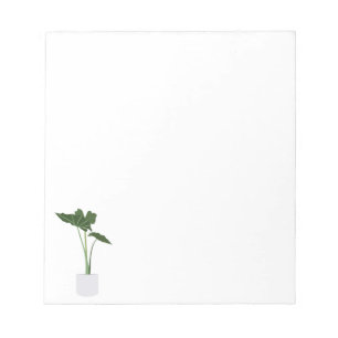 Hinweis zur Pflanze des gepotteten Alocasia-Hauses Notizblock