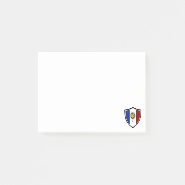 Hinweise auf französische Flagge Post-it Klebezettel (Vorderseite)