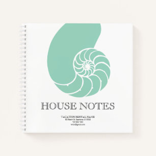 HINWEISE FÜR FERIENHAUS - NAUTILUS-Notebook Notizbuch